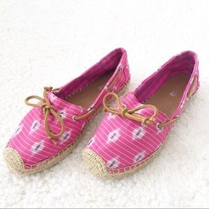 Sperry Top Sider Pink Purple Espadrille Shoes Sz 7